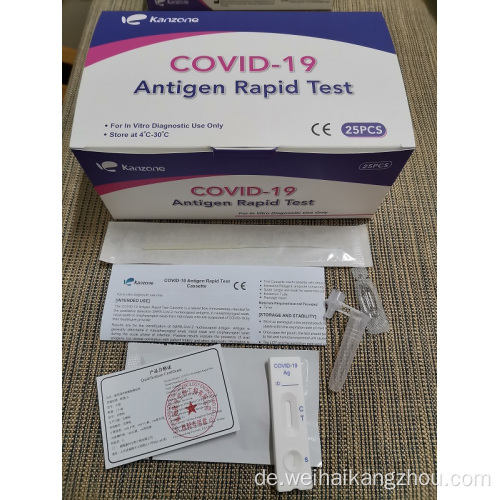 Quick Check -Testing Covid -19 Antigen -Testkit überprüfen